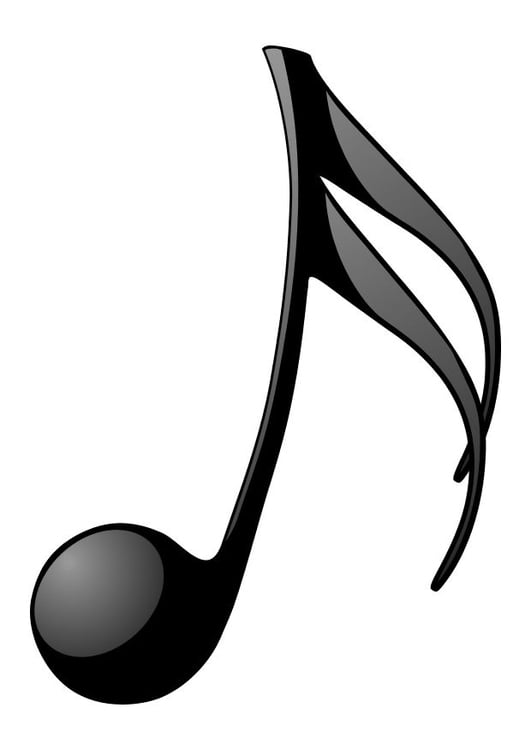 Coloring page music note