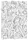 Coloring page Music