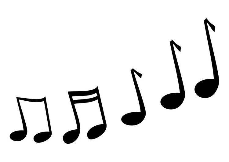 Coloring page musical notes