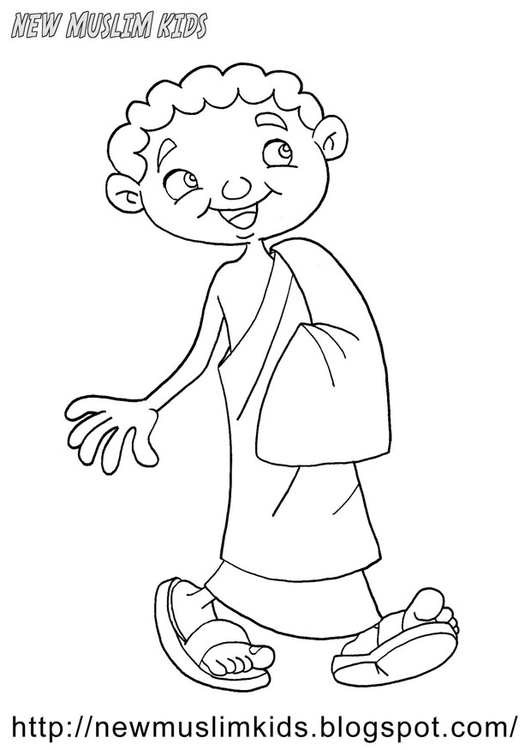 Coloring Page muslim boy - free printable coloring pages - Img 21917