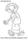 Coloring page muslim boy