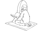 Coloring pages muslim praying