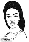 Coloring pages Naomi Campbell