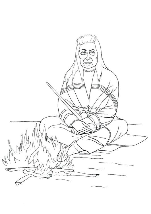 native american campfire