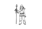 Coloring page native american