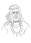 Coloring page native american