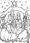 Coloring pages Nativity scene