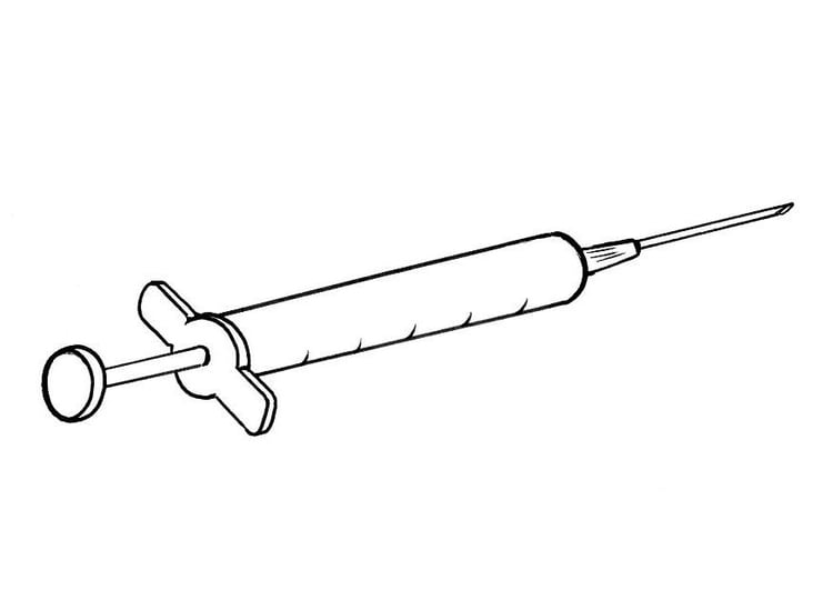 syringe coloring page