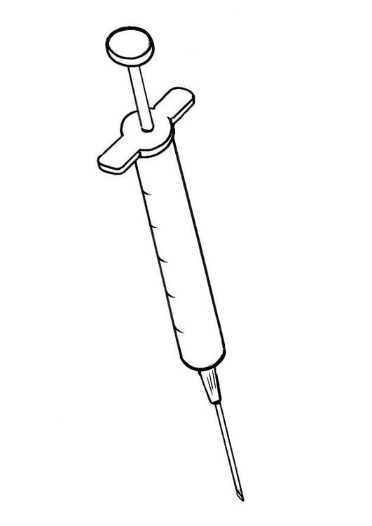 syringe coloring page