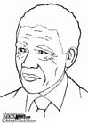 Coloring page Nelson Mandela