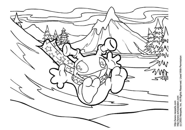 Coloring page neopets winter