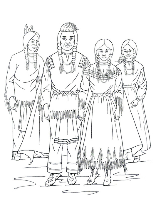 Coloring page Nimipu Indians