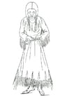 Coloring page Nimipu woman