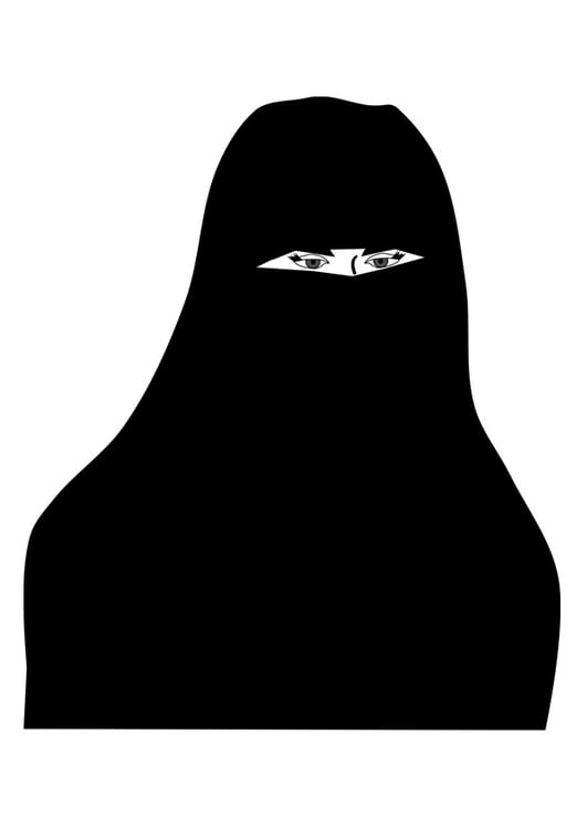 Coloring page niqab