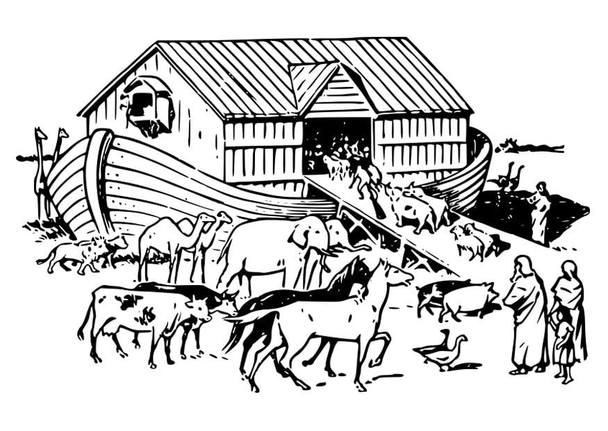 Coloring page Noah's ark