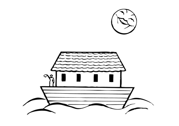 Coloring page Noah's Ark