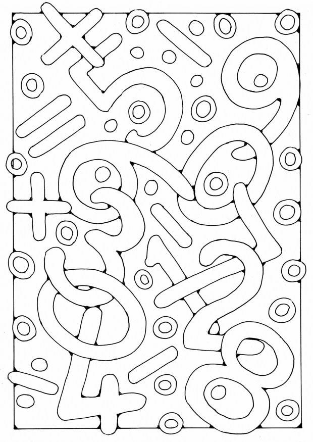 Coloring page Numbers
