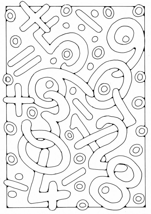 Coloring page Numbers