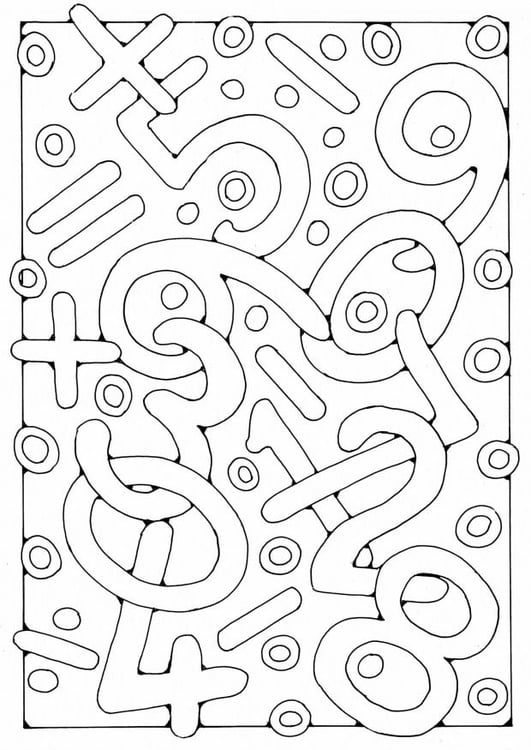 Coloring page Numbers