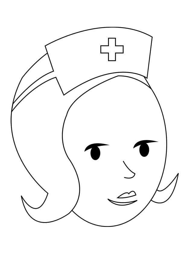 Coloring page nurse