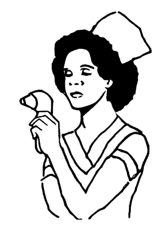 Coloring Page nurse - free printable coloring pages - Img 25569