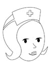 Coloring page nurse