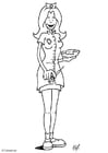 Coloring page nurse