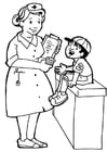 Coloring page nurse