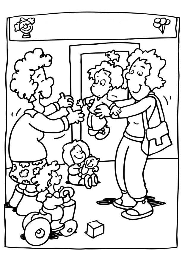 Coloring page nursery class