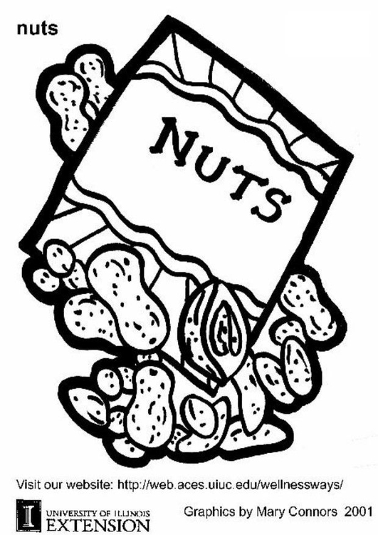 Coloring page nuts