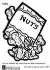 Coloring page nuts