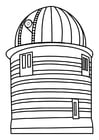 Coloring page observation tower