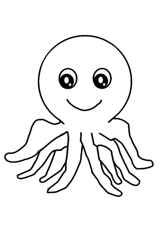 Coloring page octopus