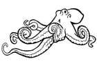 Coloring page octopus