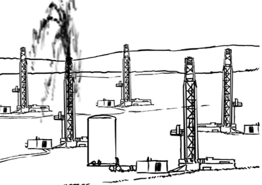 Coloring page oil pump
