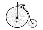 Coloring page old bicycle