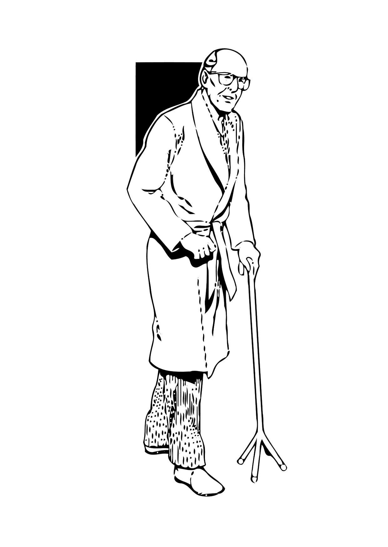 Coloring page old man