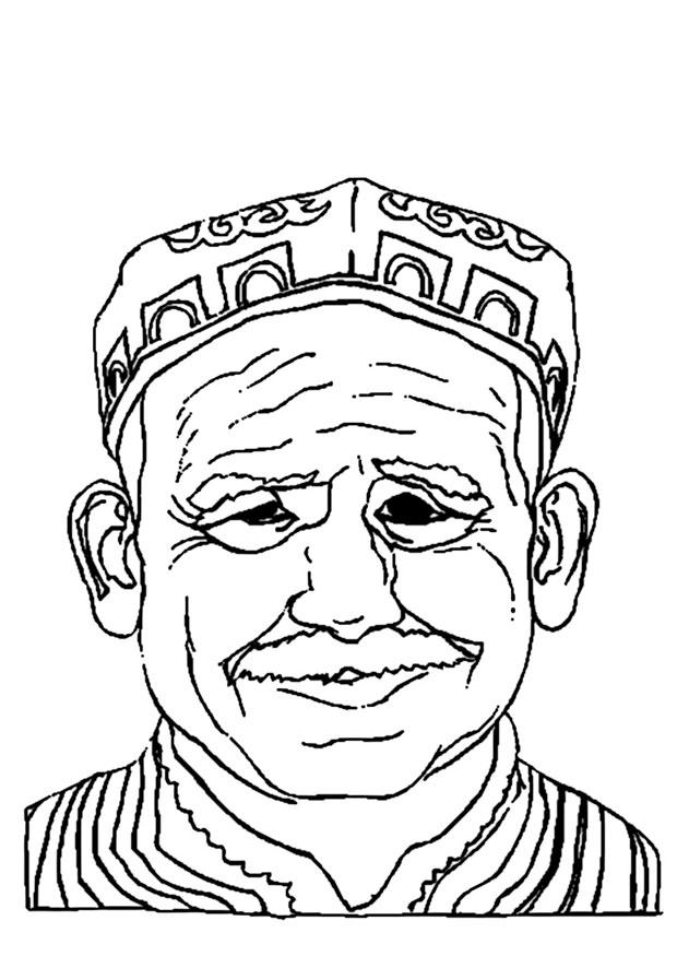 old man coloring page