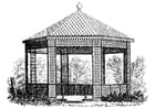 Coloring page old pavilion