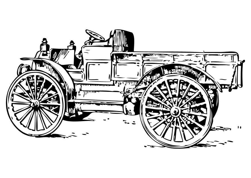 Coloring page old truck