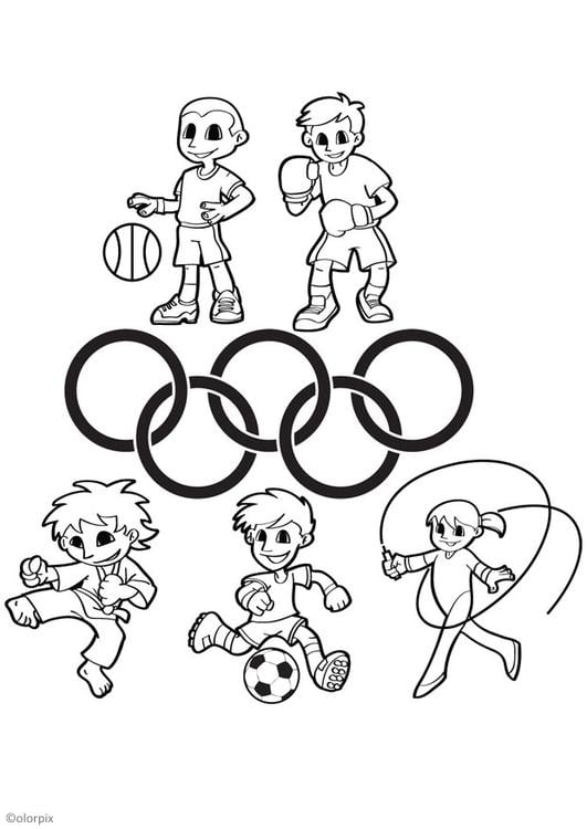 free printable olympic coloring pages