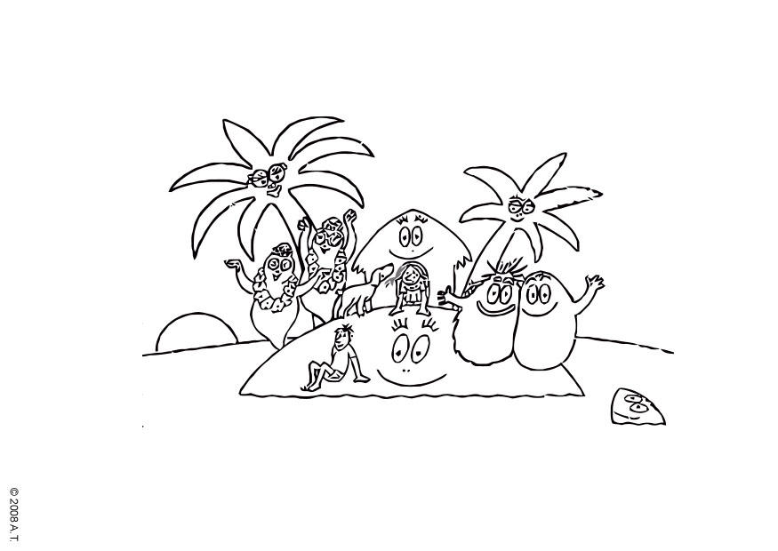 Coloring page on vacation