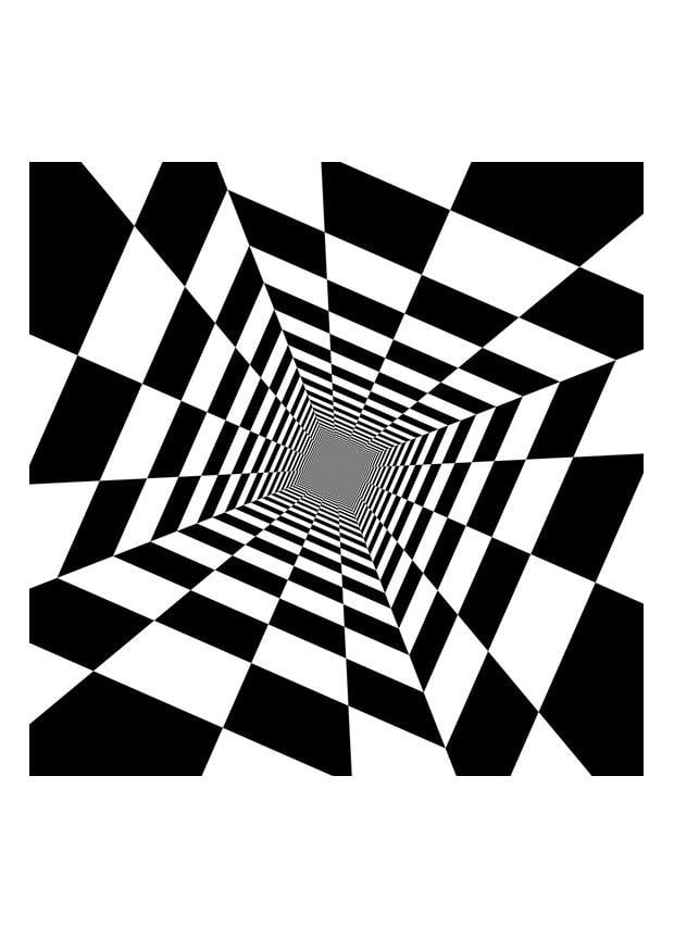 Coloring page optical illusion