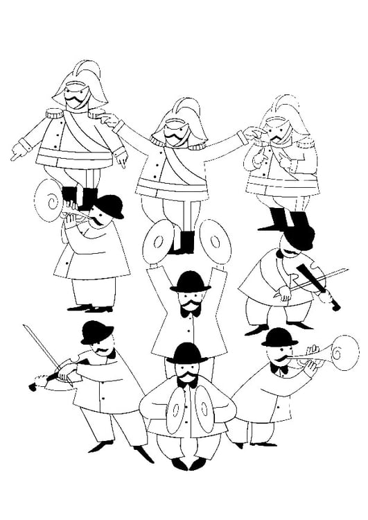 Coloring page orchestra