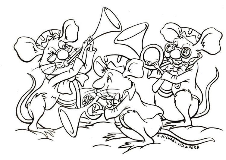 Coloring page orchestra