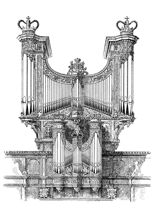 Coloring page organ