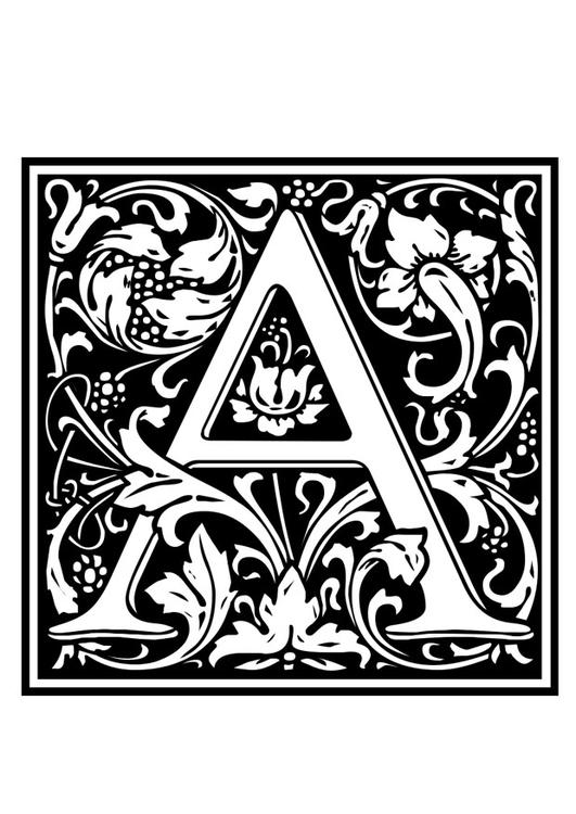 ornamental alphabet - A