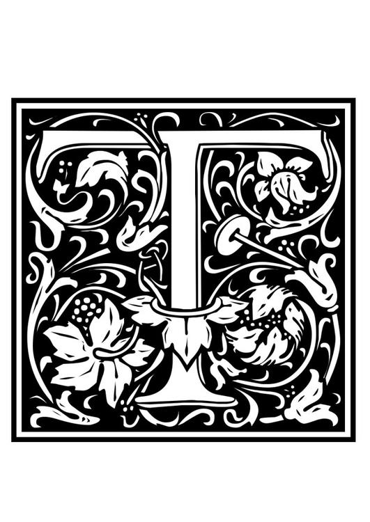 ornamental alphabet - T