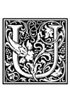 ornamental alphabet - U