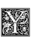 ornamental alphabet - Y